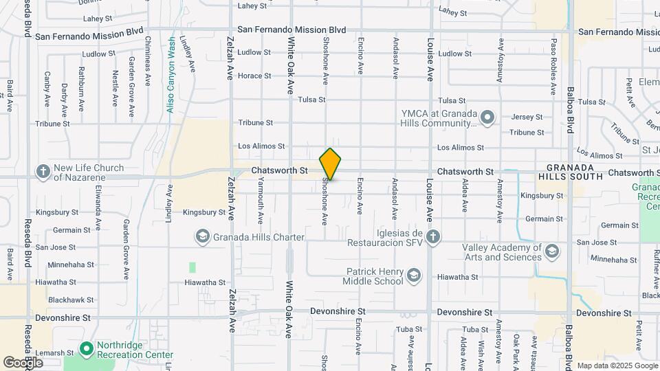 10662 Shoshone Ave Map and Location Details