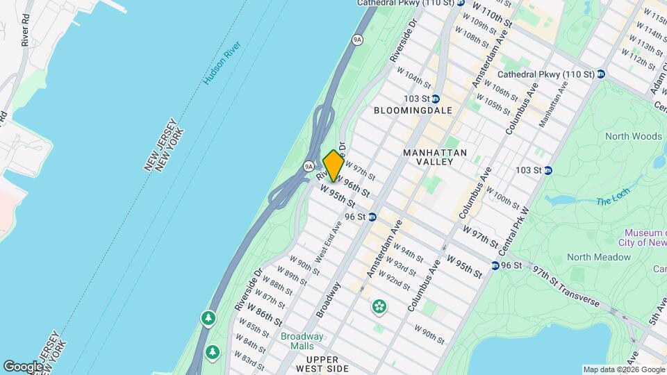 317 W 95th St, Unit 2C Mapa y Detalles de la Ubicación