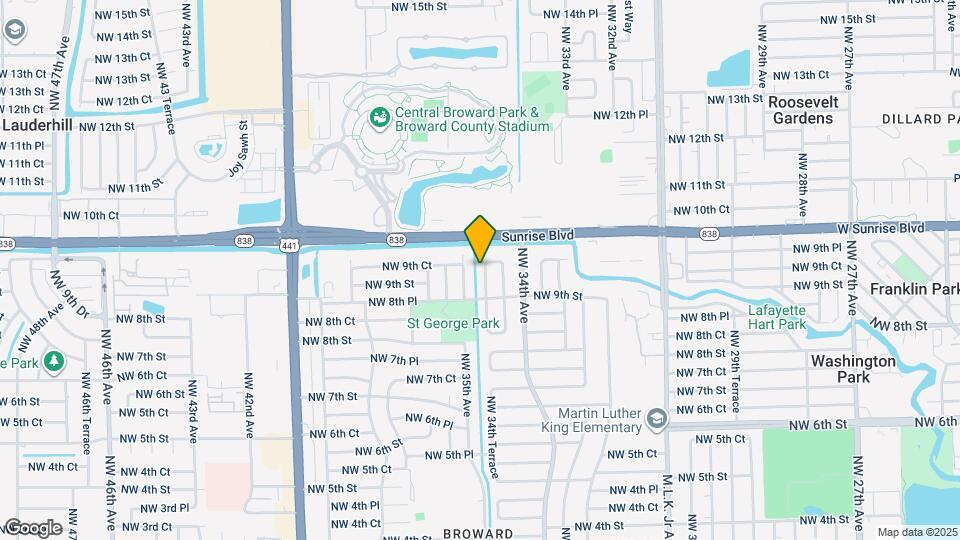 951 NW 34th Terrace Map and Location Details