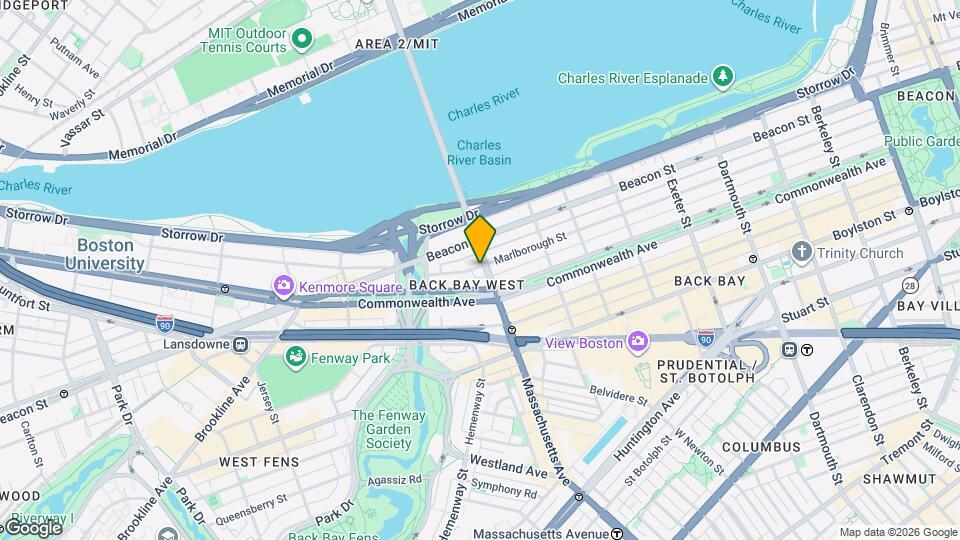 424 Marlborough St Map and Location Details