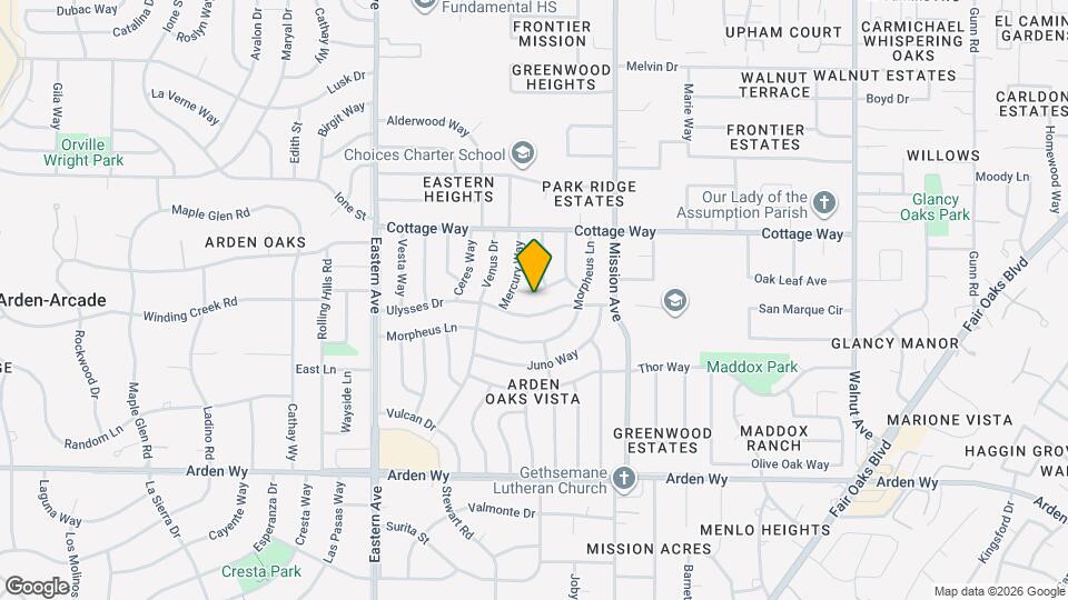 4430 Clytie Way Map and Location Details