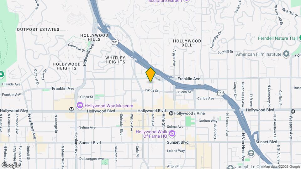 1819 Ivar Ave Map and Location Details