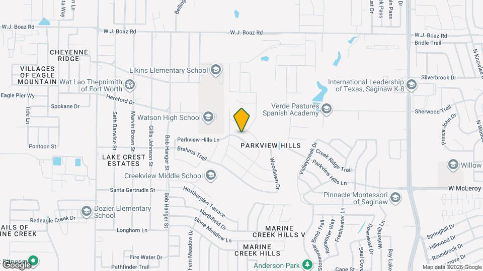 5512 Parkview Hills Ln Mapa y Detalles de la Ubicación
