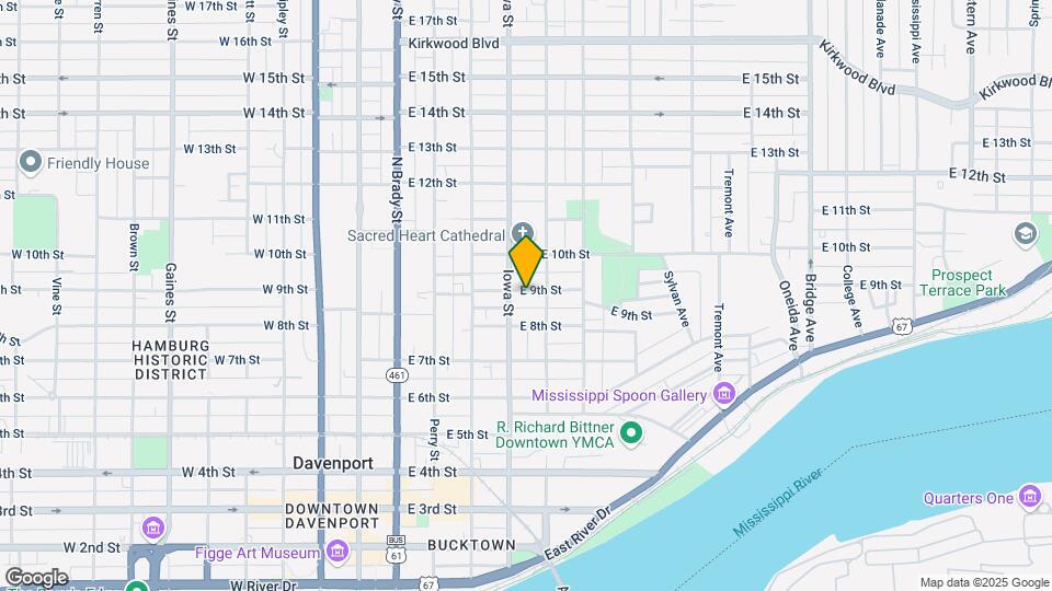413-415 E 9th St Map and Location Details