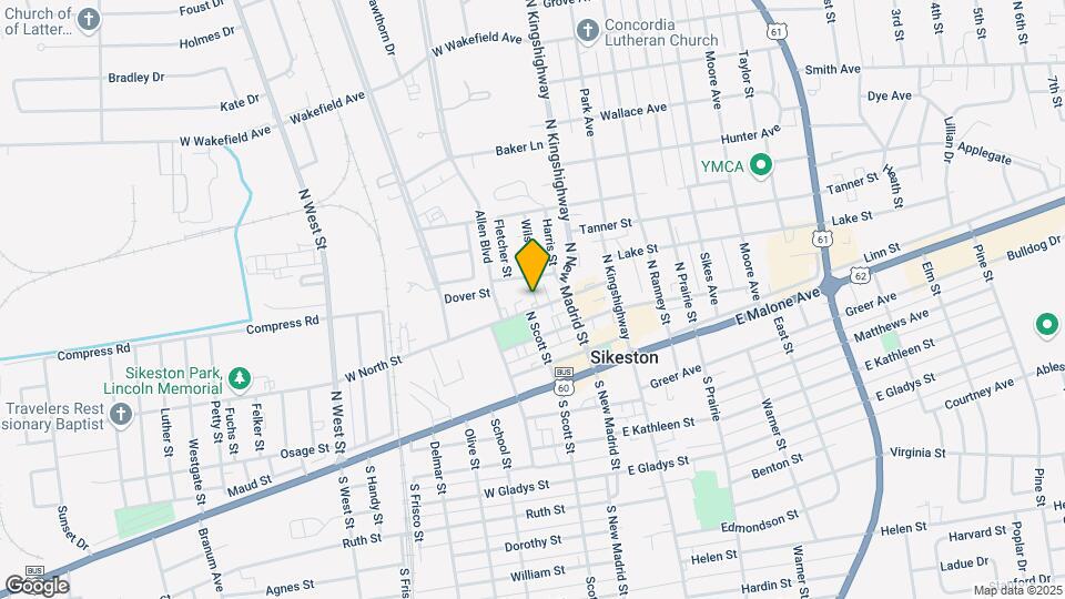 122 W North St Mapa y Detalles de la Ubicación