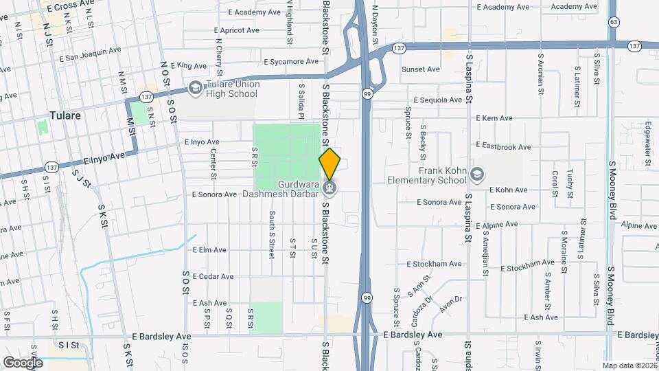 Tulare Garden Apartments Map and Location Details