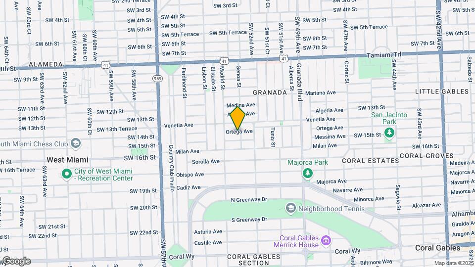 1240 Ortega Ave Map and Location Details