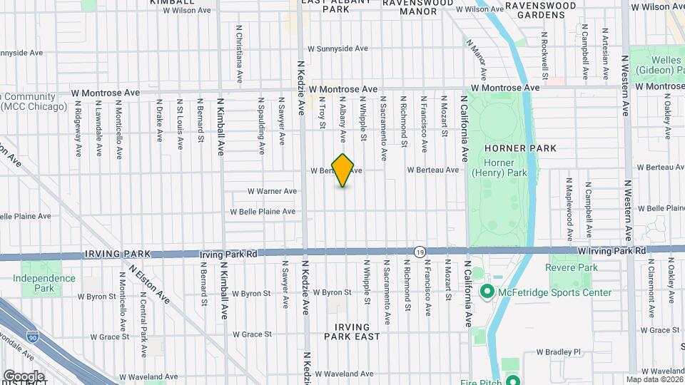 4142 N Albany Ave Map and Location Details
