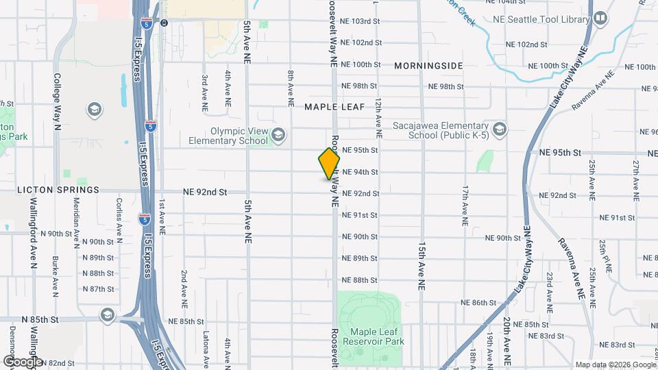9215 Roosevelt Way NE Map and Location Details