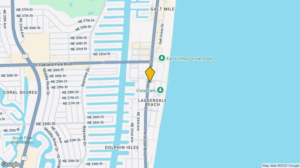2918 N Ocean Blvd Mapa y Detalles de la Ubicación