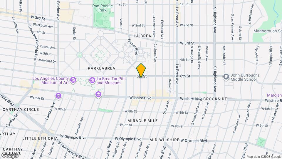 608 S Burnside Ave, Unit 1 Map and Location Details