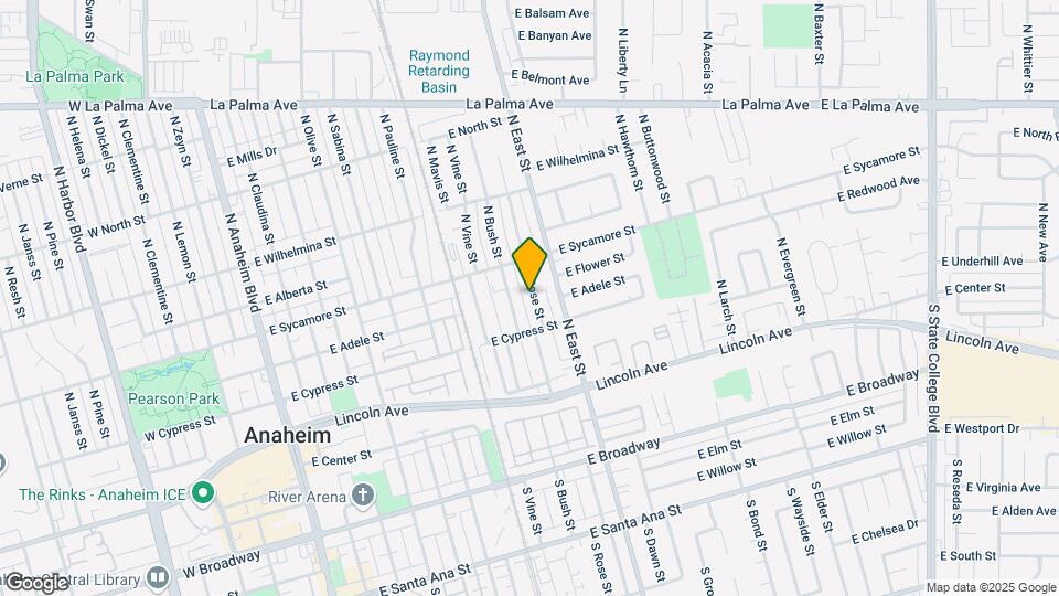 329 N Rose St Mapa y Detalles de la Ubicación