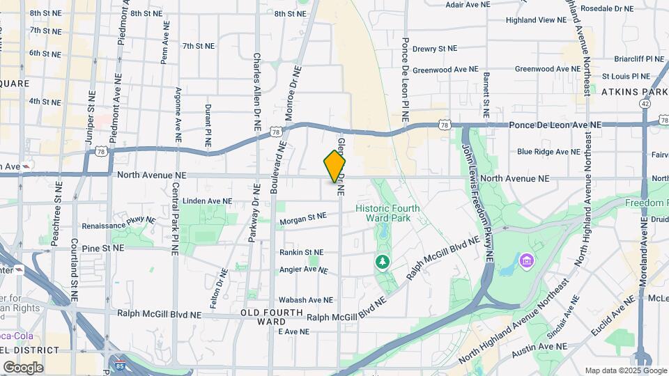 590 Glen Iris Dr NE Map and Location Details
