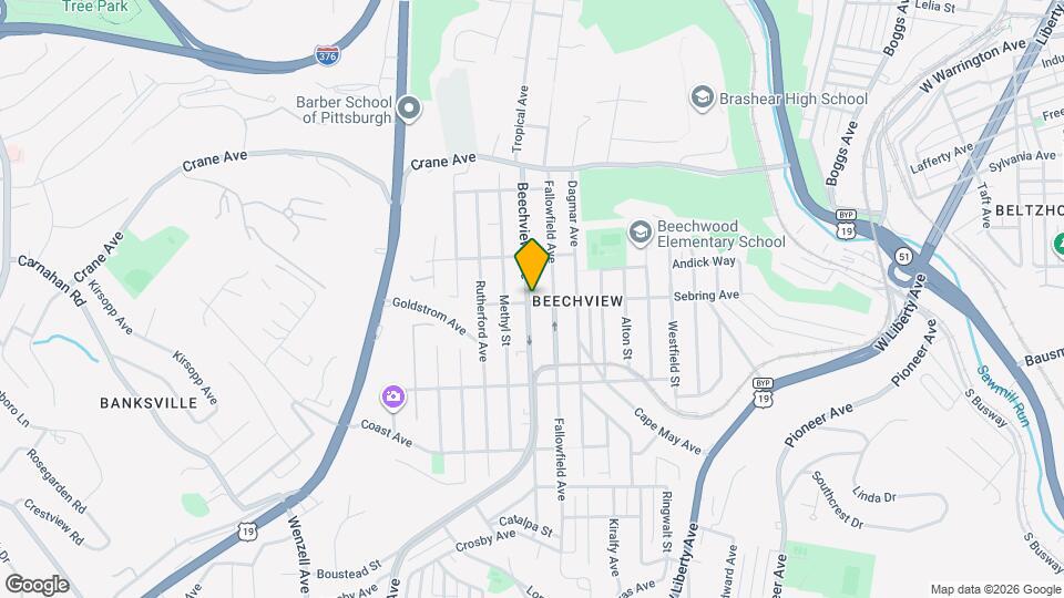 1429 Beechview Ave Map and Location Details