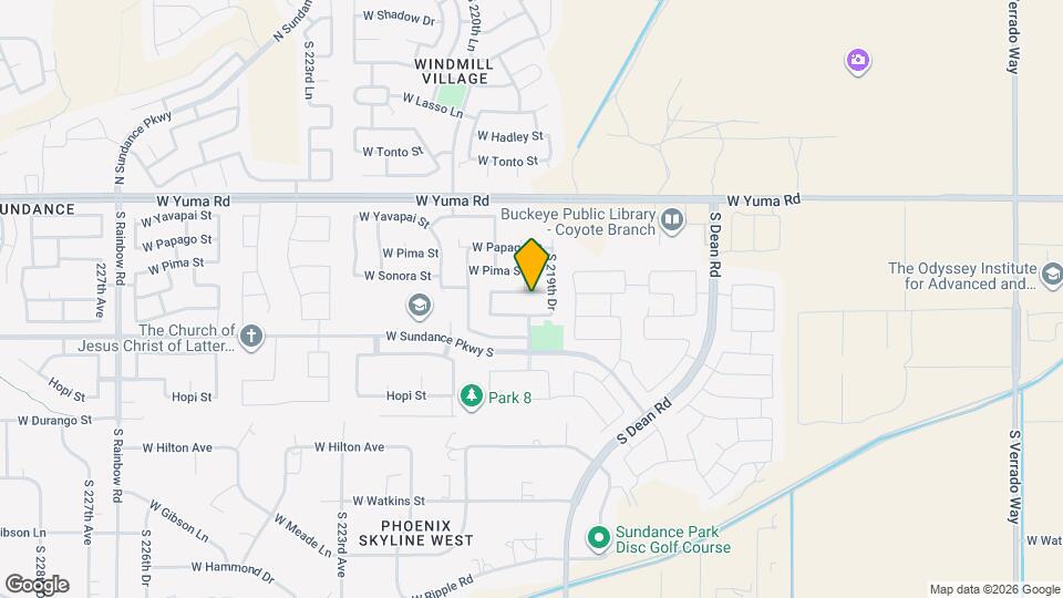 21967 W Sonora St Map and Location Details