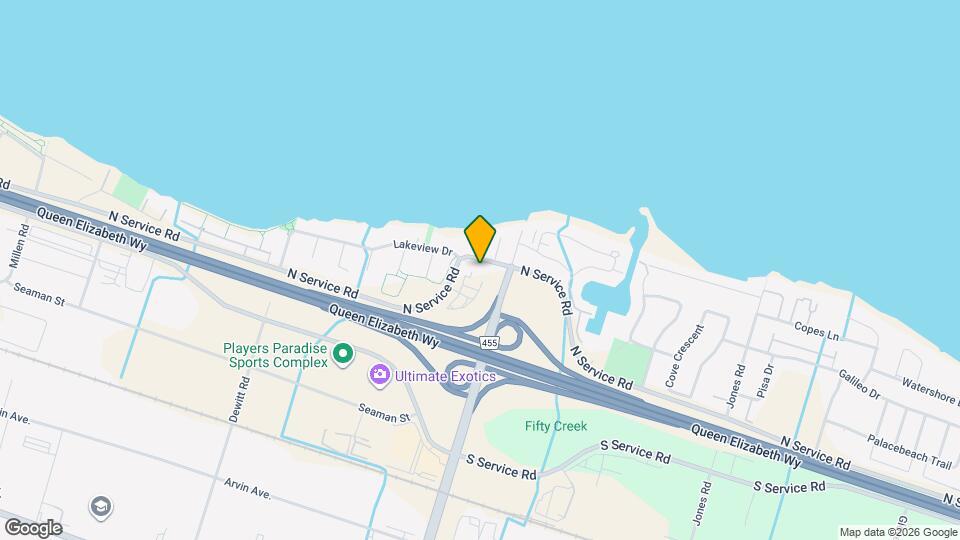 422 N Service Rd Map and Location Details