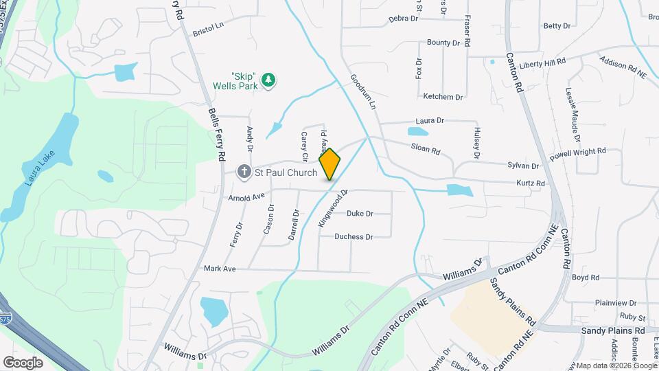 445 Arnold Ave Map and Location Details