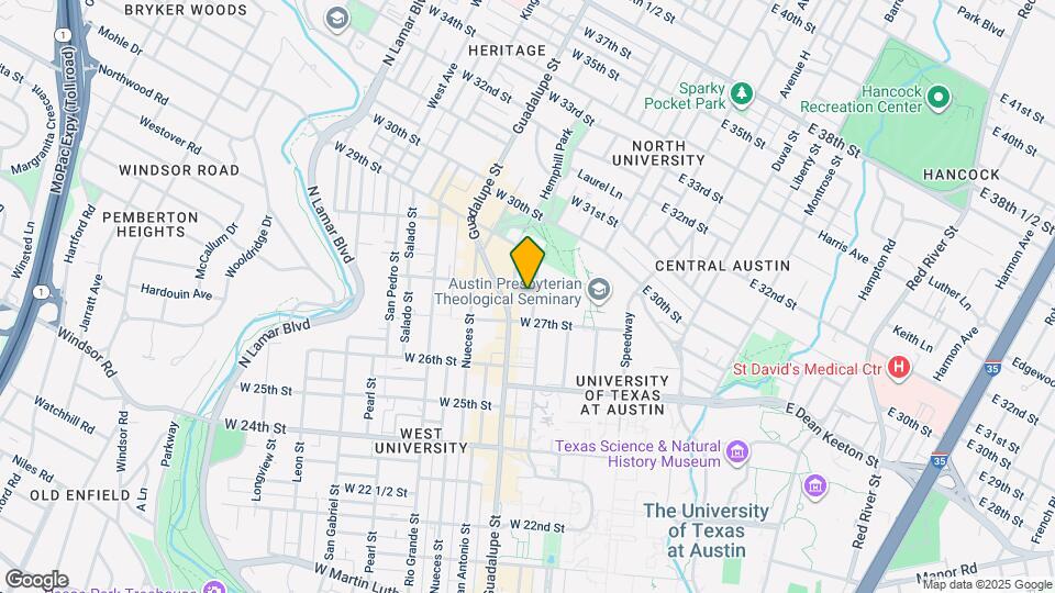 2710 Whitis Ave Map and Location Details