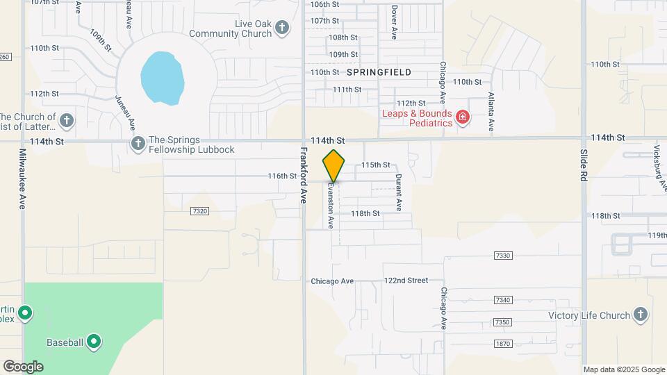 11605 Evanston Ave Map and Location Details