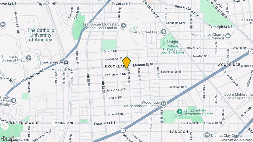 3406 15th St NE, Unit Basement Apartment Map and Location Details