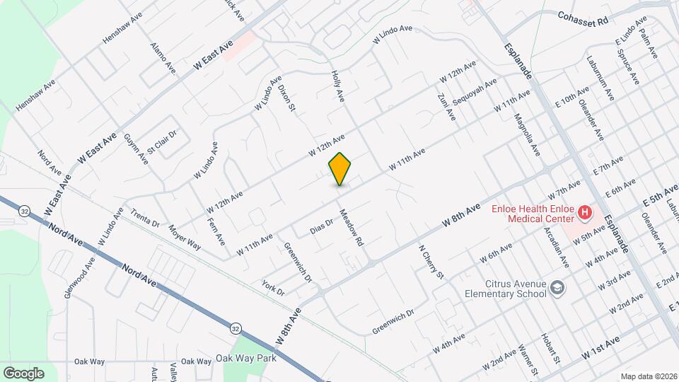 830 W 11th Ave Map and Location Details