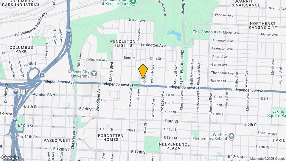 540 Olive St Map and Location Details