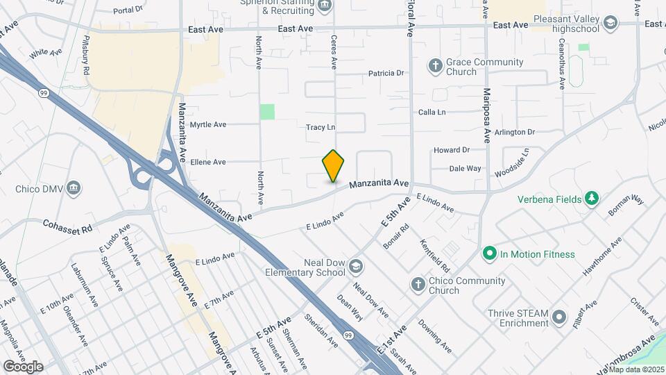 1094 Manzanita Ave Map and Location Details