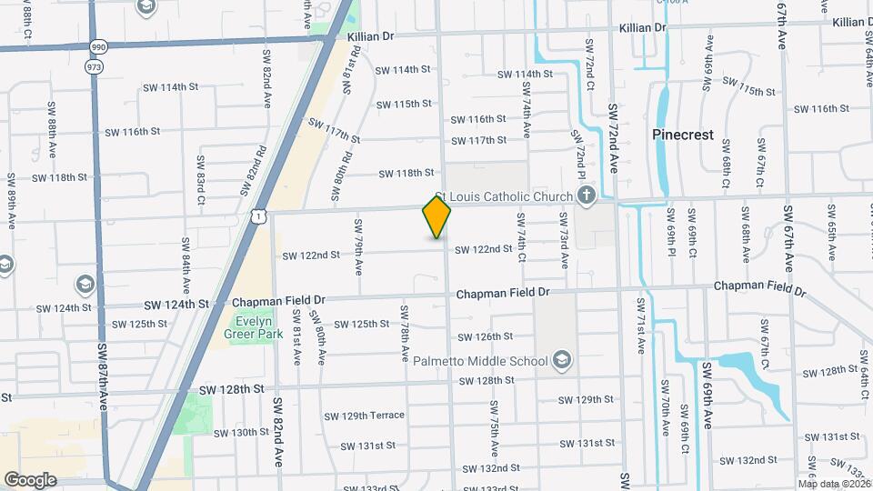 7715 SW 122nd St Map and Location Details