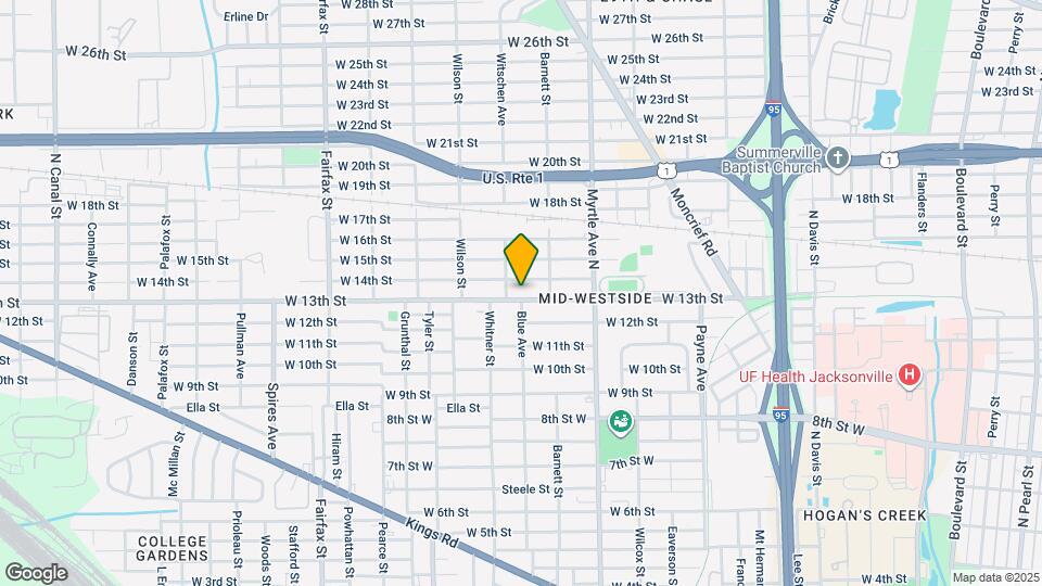 1433 W 13th St Map and Location Details