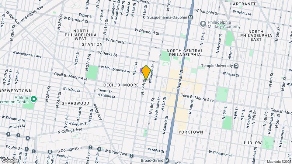 1715 N 17th St, Unit 1 Map and Location Details