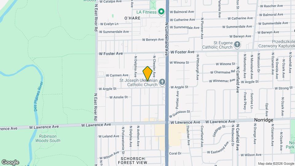 8523 W Winnemac Ave Map and Location Details