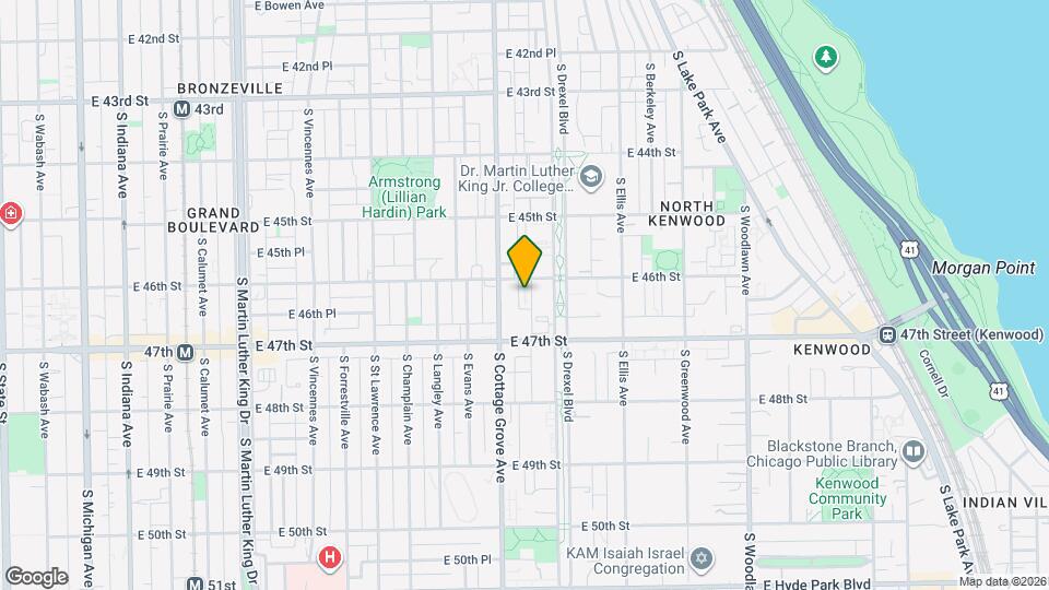 829 E 46th St Map and Location Details