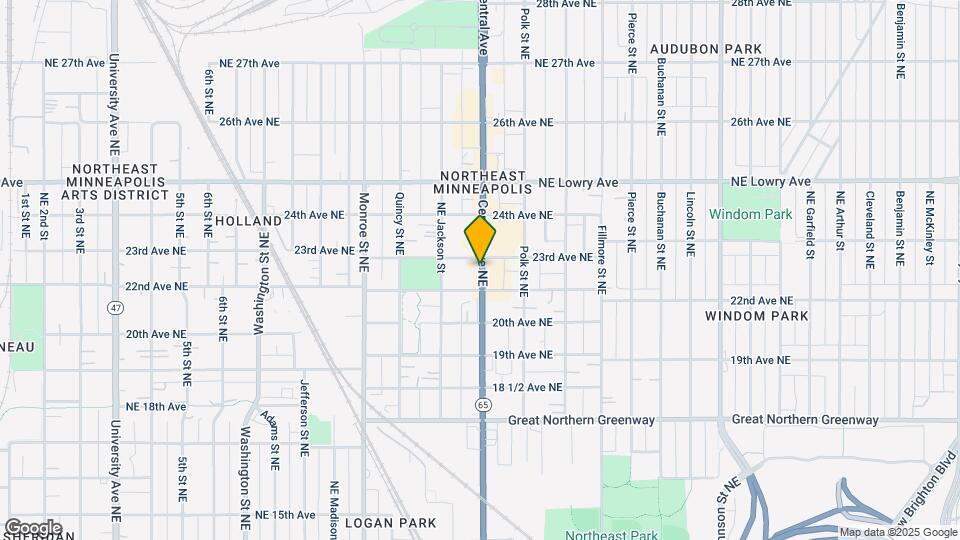 2222 Central Ave NE, Unit 2 Map and Location Details