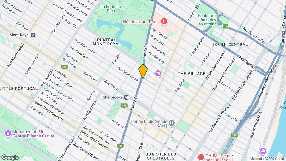 900 Sherbrooke Rue E Map and Location Details