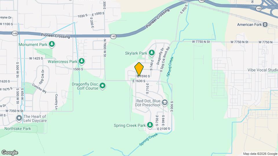 646 E 1590 S Map and Location Details