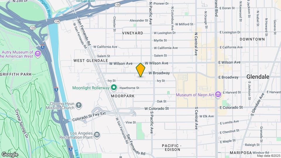 545 Ivy St Map and Location Details