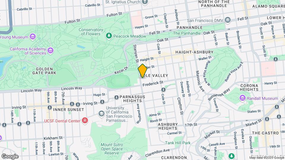 820 Stanyan St Map and Location Details