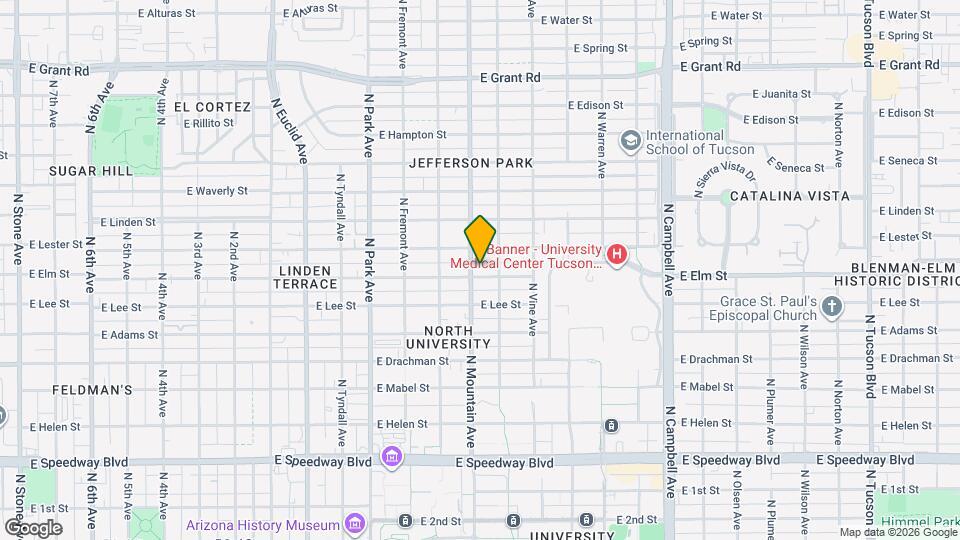 1309 E Elm St Map and Location Details