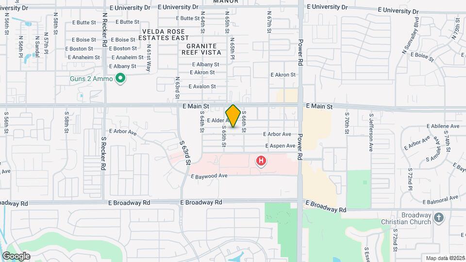 6524 E Arbor Ave Mapa y Detalles de la Ubicación