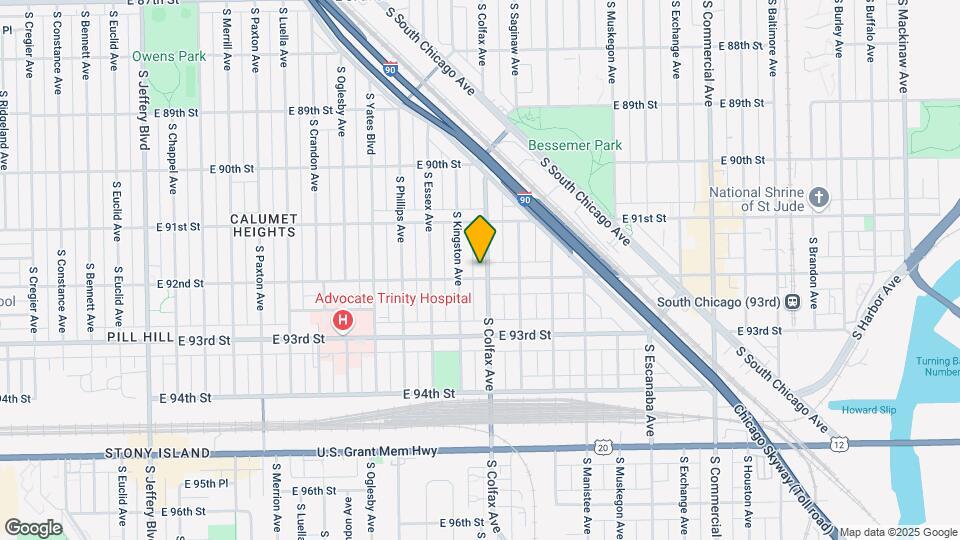 9150 S Colfax Ave Map and Location Details