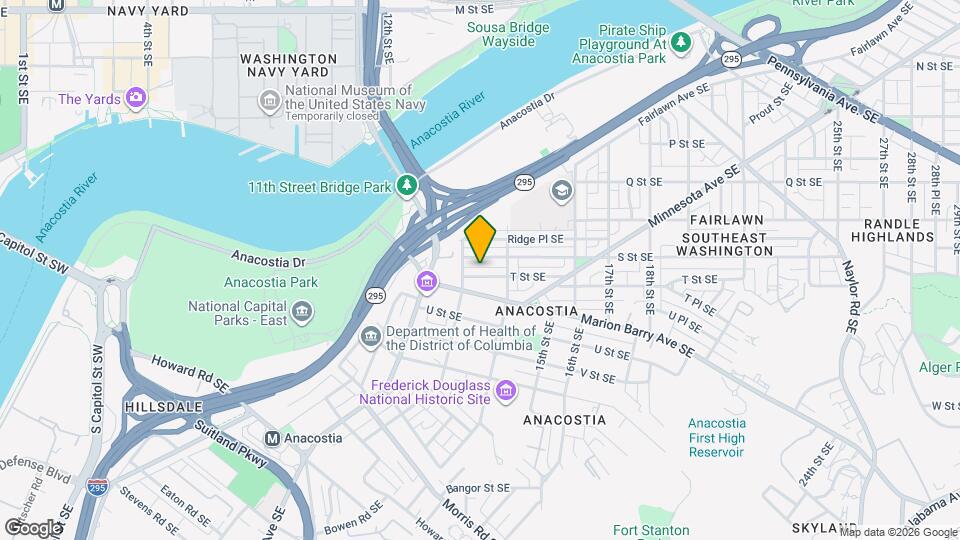 1314 T St SE Mapa y Detalles de la Ubicación