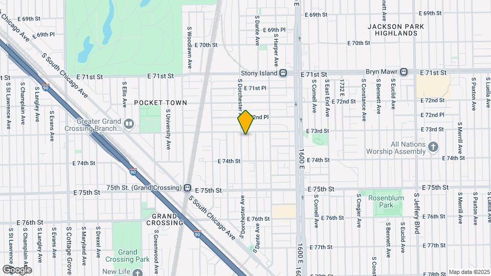 7311 S Dorchester Ave, Unit 2 Map and Location Details