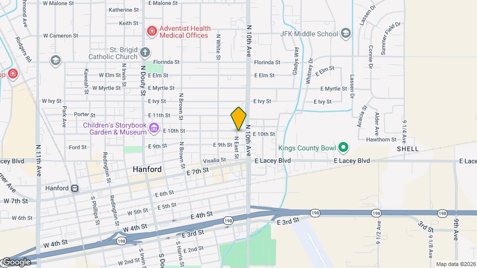 601 E 10th St Map and Location Details