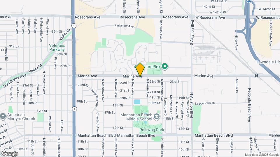 1530 Marine Ave Mapa y Detalles de la Ubicación