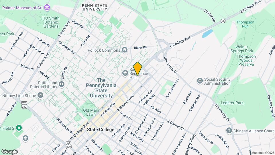 500 E College Ave, Unit 303 Map and Location Details