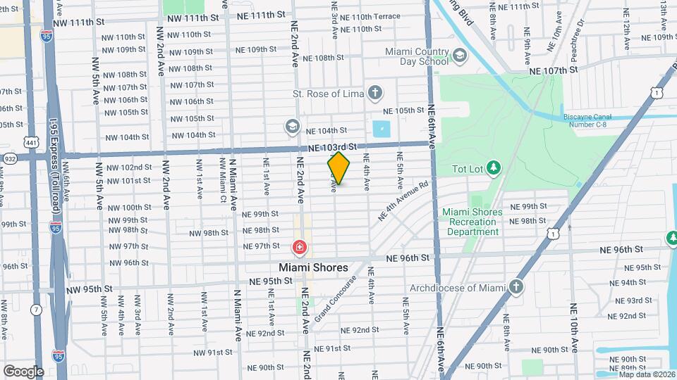 10025 NE 3rd Ave Map and Location Details