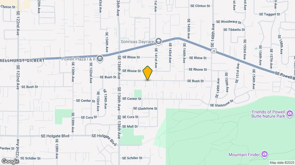 13930 SE Bush St Map and Location Details