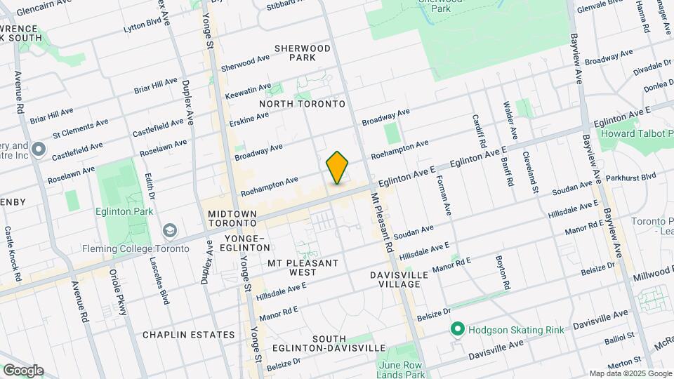 196 Eglinton Ave E Map and Location Details