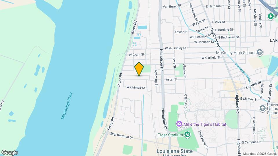 1310 Aster St Map and Location Details