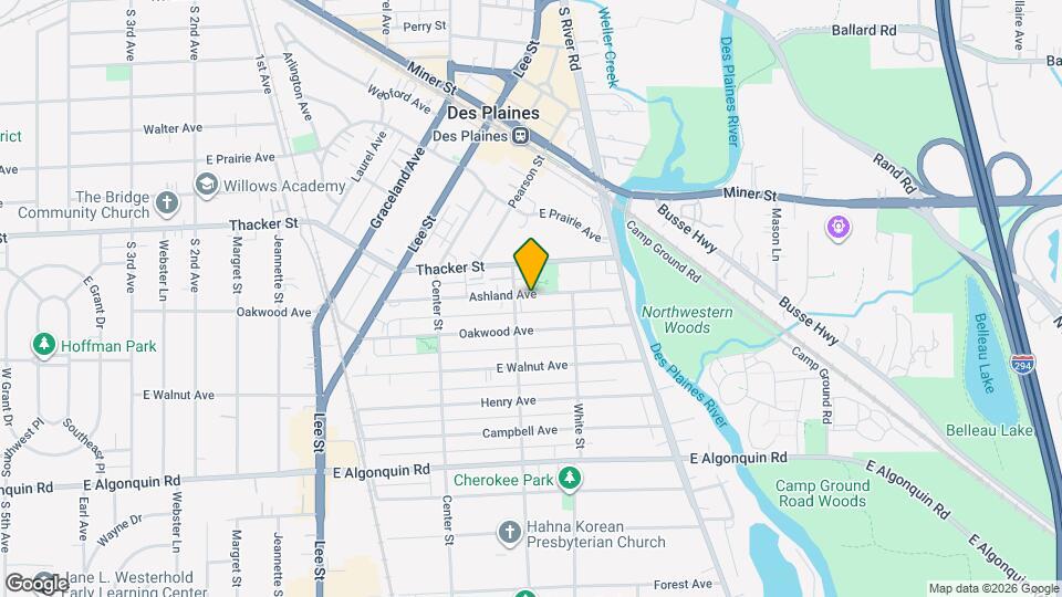 1551 Ashland Ave Map and Location Details